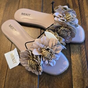 Mixit Pink & Gold Floral Sandals Women’s Size 7 | New With Tags